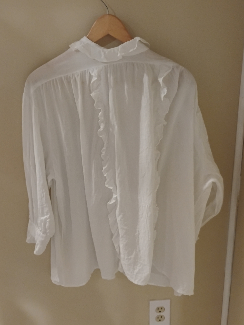 NWT Vintage 1970s Deadstock Rio Bravo Flowy Ruffed Blouse Top